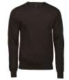 T6000 6000 Tee Jays Merino Blend Crew Neck Sweater Mocha colour image